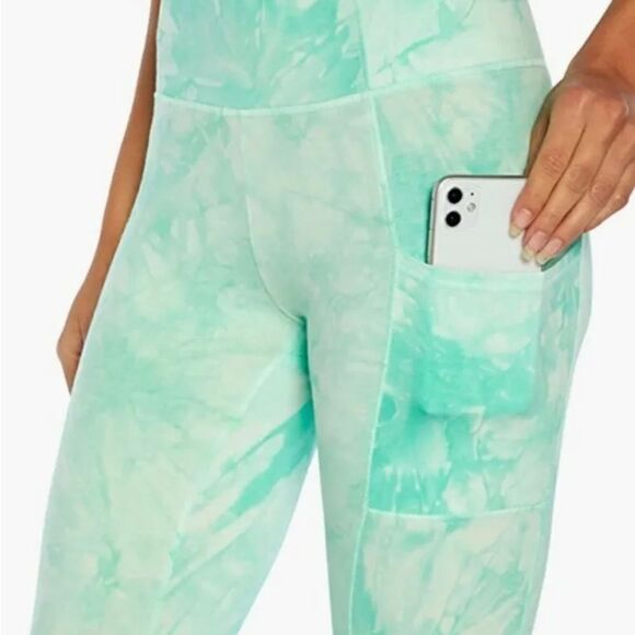 Marika Cyndi Womens High Rise Side Pocket Ankle Tie Dye Legging Size Medium NWT - Picture 6 of 16